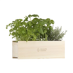 Dárková dřevěná krabice na víno nebo truhlík na bylinky