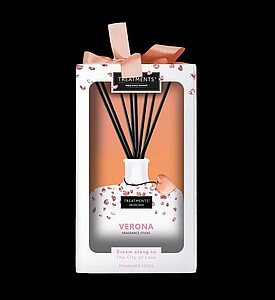 Dárkové balení vonného difuzéru TREATMENTS® Giftbox Fragrance Sticks, 200 ml - Verona - svíčka s vlastním potiskem