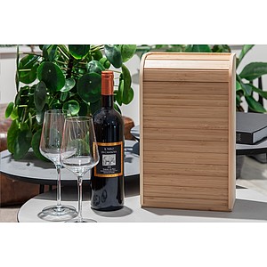 Dárkový dřevěný box na víno s rolovacím víkem
