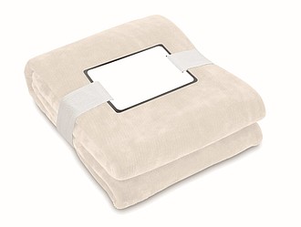Deka 120x150cm, RPET fleece, béžová - reklamní předměty