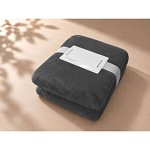Deka OLIMA SHERPA LINED BLANKET, 130 × 180 cm, antracitová