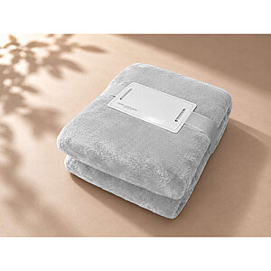 Deka OLIMA SHERPA LINED BLANKET, 130 × 180 cm, stříbrná - reklamní předměty