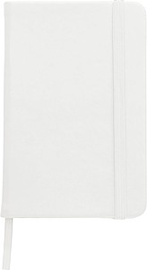 DEPUTY A5 Linkovaný poznámkový blok se záložkou a gumičkou, 96 stran, bílá - reklamní zápisník