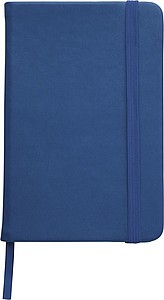 DEPUTY A5 Linkovaný poznámkový blok se záložkou a gumičkou, 96 stran, královská modrá - reklamní zápisník
