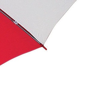 deštník červeno bílý červená hůl, průměr 103 cm.