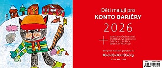 Děti malují pro Konto Bariéry 2026, stolní kalendář