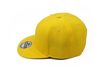 Dětská 6panelová kšiltovka s rovným kšiltem, žlutá