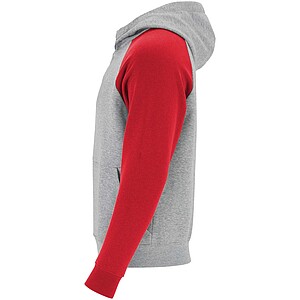 Dětská dvoubarevná mikina Roly Badet, velikost 3/4 roky, šedá/červená