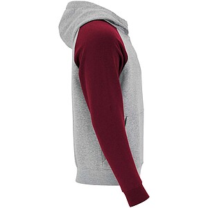 Dětská dvoubarevná mikina Roly Badet, velikost 3/4 roky, šedá/vínová