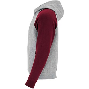 Dětská dvoubarevná mikina Roly Badet, velikost 9/10 let, šedá/vínová