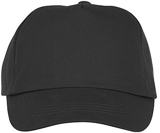 Dětská pětipanelová bavlněná kšiltovka Feniks, černá