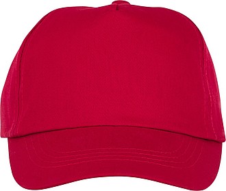 Dětská pětipanelová bavlněná kšiltovka Feniks, červená