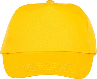 Dětská pětipanelová bavlněná kšiltovka Feniks, žlutá