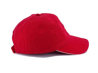 Dětská šestipanelová kšiltovka, červená