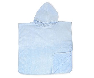 Dětské ručníkové pončo 450 gr/m2 světle modrá
