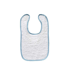 Dětský bryndák OLIMA BABY BIB TERRY, bílá/sv.modrá