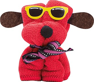 Dětský hadřík ve tvaru pejska, červená