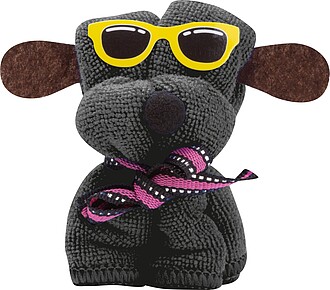 Dětský hadřík ve tvaru pejska, tmavě šedá