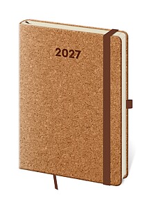 Diář denní A5 Cork - hnědá 2027 - reklamní kalendáře