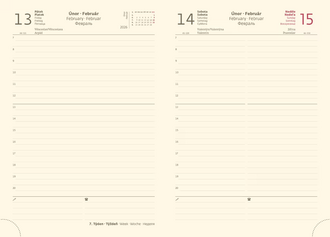 Diář denní A5 Cork - hnědá 2027
