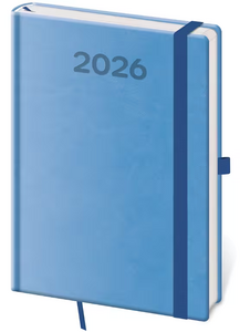 Diář denní A5 Print Pop - světle modrá 2026