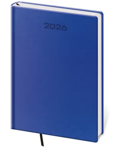 Diář denní A5 Soft - modrá 2026