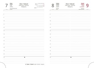 Diář denní A5 Vario - 1 RED LINES2027