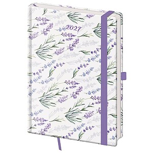 Diář denní A5 Vario - Lavender s gumičkou 2027 - diář s vlastním potiskem