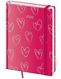 Diář denní A5 Vario - Romantic s gumičkou - reklamní kalendáře