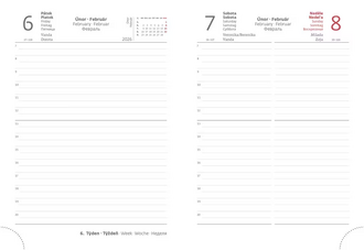 Diář denní B6 Print Pop - oranžová 2027