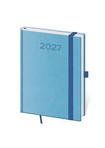 Diář denní B6 Print Pop - světle modrá 2027