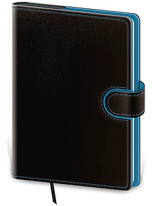 Diář týdenní A5 Flip - černá/modrá 2027 - diář s vlastním potiskem