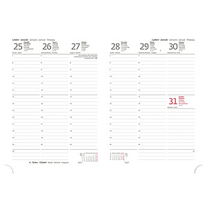 Diář týdenní A5 Print Plus, černá 2027