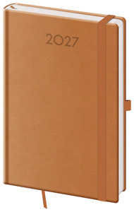 Diář týdenní A5 Print Plus, světle hnědá 2027
