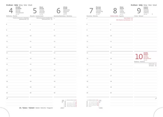 Diář týdenní A5 Print Pop - fialová 2027