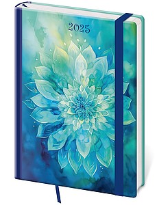 Diář týdenní A5 Vario - Aqua Rose s gumičkou - reklamní kalendáře