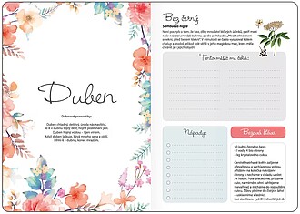 Diář týdenní B6 bylinkový Louka s gumičkou 2027