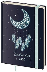 Diář týdenní B6 lunární Luna s gumičkou 2027 - reklamní kalendáře