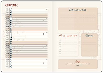 Diář týdenní B6 lunární Luna s gumičkou 2027