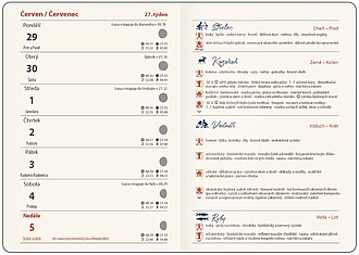 Diář týdenní B6 lunární Sen s gumičkou 2027