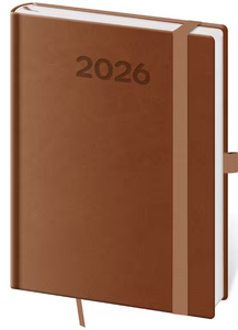 Diář týdenní B6 Print Pop - hnědá 2026