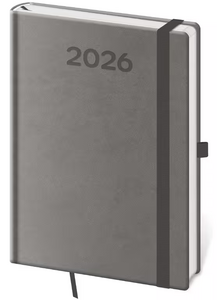 Diář týdenní B6 Print Pop - šedá 2026 - diář s vlastním potiskem