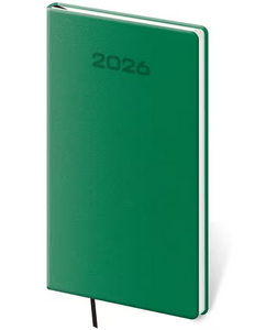Diář týdenní kapesní A5 Soft - zelená 2026