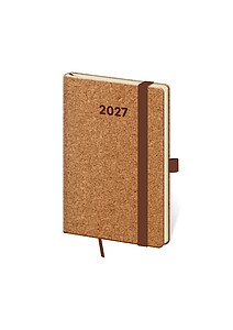 Diář týdenní kapesní Cork - hnědá 2027