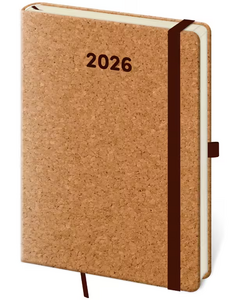 Diář týdenní kapesní Cork - hnědá 2027