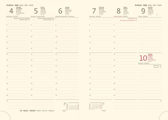Diář týdenní kapesní Cork - hnědá 2027