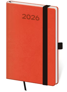 Diář týdenní kapesní Print Pop - oranžová 2026