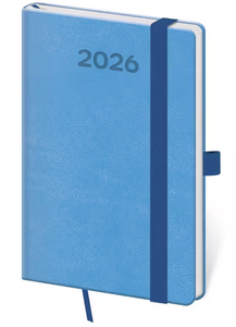 Diář týdenní kapesní Print Pop - světle modrá 2027