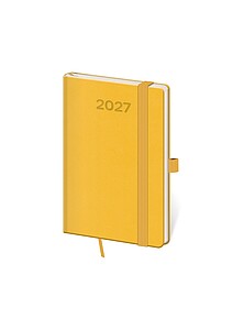 Diář týdenní kapesní Print Pop - žlutá 2027