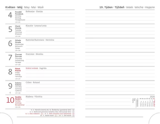Diář týdenní kapesní Print Pop - žlutá 2027